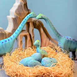 Wooden Brontosaurus Eggs