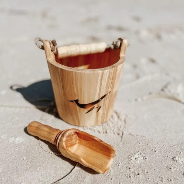 Wooden Bucket & Scoop - Whale