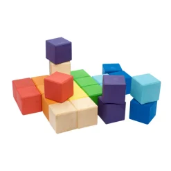 Wooden Building Blocks - Rainbow