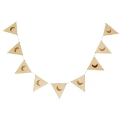 Wooden Bunting Flags - Crescent Moon