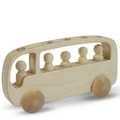 Wooden Bus With Passengers