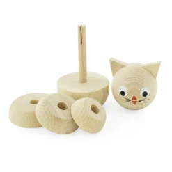 Wooden Cat Stacking Puzzle - Whiskers