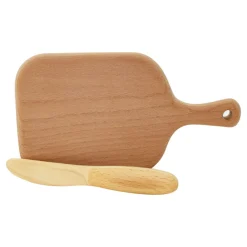 Wooden Chopping Board & Knife