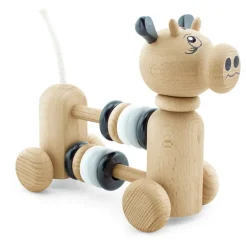 Wooden Cow With Counting Beads - Ruben