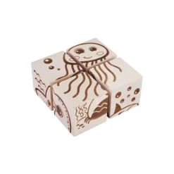 Wooden Cube Puzzle - Sea Creatures