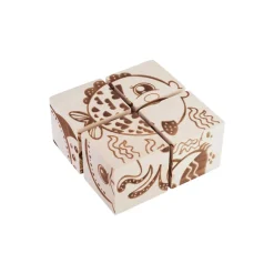 Wooden Cube Puzzle - Sea Creatures