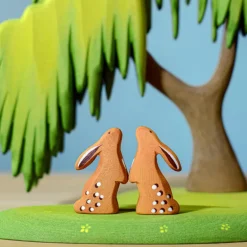 Wooden Curious Rabbit