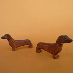 Wooden Dachshund Dog - Brown