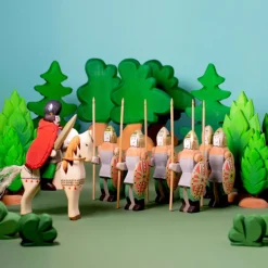 Wooden Dacian Knight With Spear & Shield