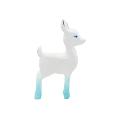 Wooden Deer Fawn - White With Flower