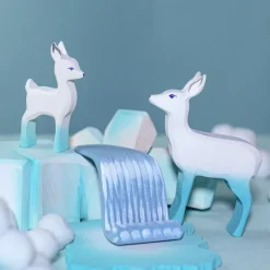 Wooden Deer Mother - White
