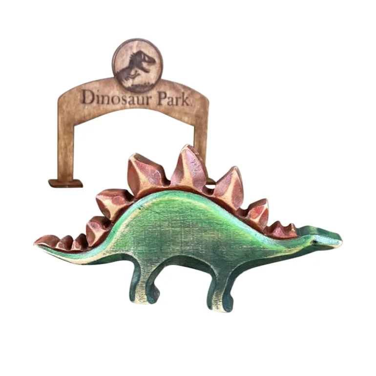 Wooden Dinosaur Park Gate