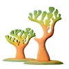 Wooden Dinosaur Trees - Set of 2