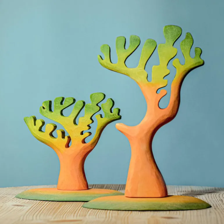 Wooden Dinosaur Trees - Set of 2