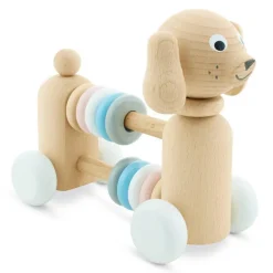 Wooden Dog With Beads - Layla