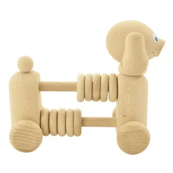 Wooden Dog With Counting Beads - Rowan
