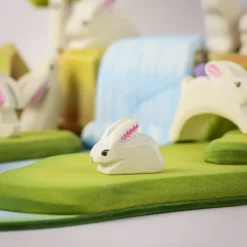 Wooden Easter Rabbit Baby - Perched