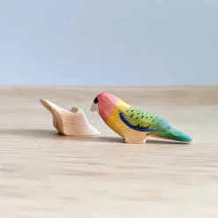 Wooden Eastern Rosella With Branch