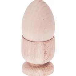 Wooden Egg With Cup Set