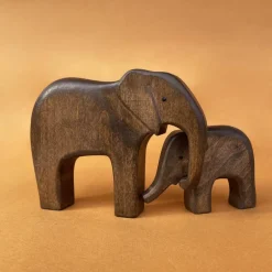 Wooden Elephant Calf