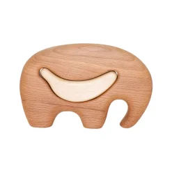 Wooden Elephant Puzzle - Elmer