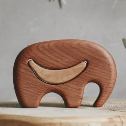 Wooden Elephant Puzzle - Elmer