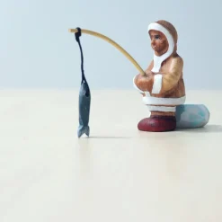 Wooden Eskimo Fishing Set
