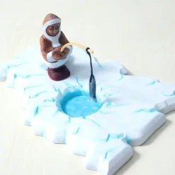 Wooden Eskimo Fishing Set