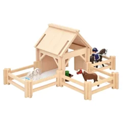 Wooden Farm Shelter with Fencing - Medium Set
