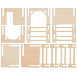 Wooden Farm Shelter with Fencing - Medium Set