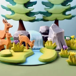 Wooden Fawn - Eating