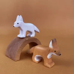 Wooden Fennec Fox - White