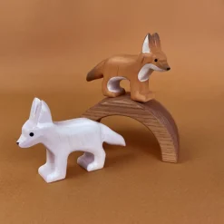 Wooden Fennec Fox - White