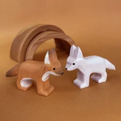 Wooden Fennec Fox - White