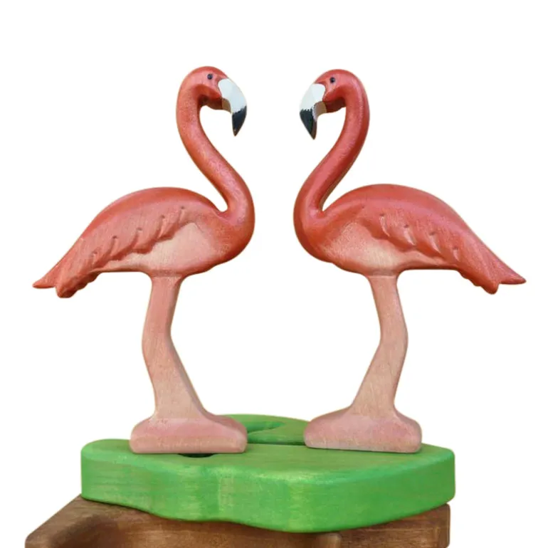 Wooden Flamingo
