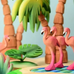Wooden Flamingo