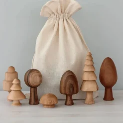 Wooden Forest Trees - Set Of 7