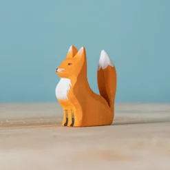 Wooden Fox Cub - Sitting