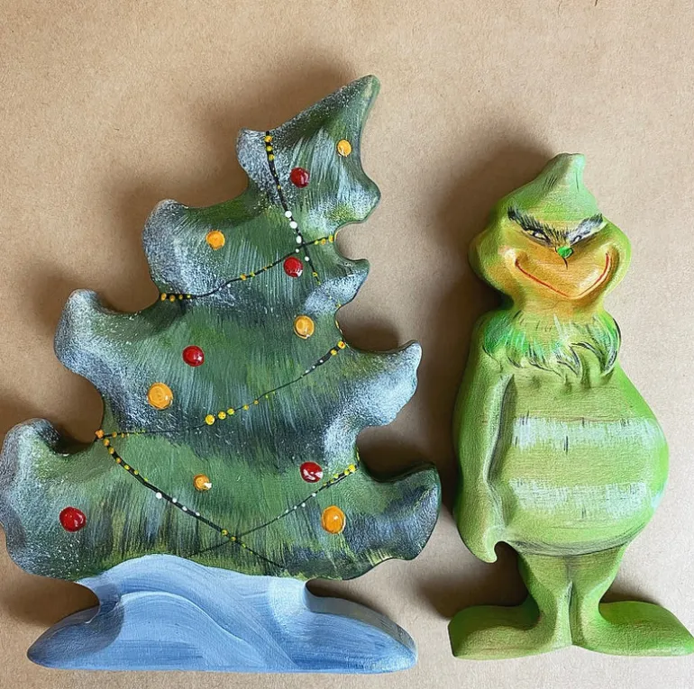 Wooden Grinch