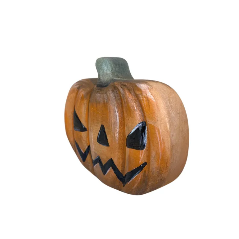Wooden Halloween Pumpkin