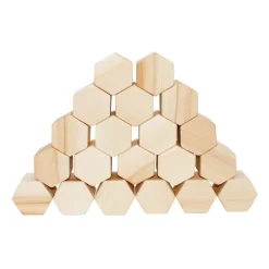 Wooden Honeycomb Blocks - Natural