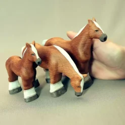 Wooden Horse Family - Set Of 3