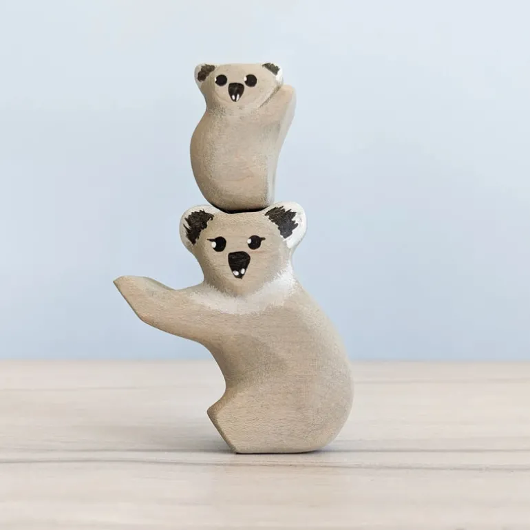 Wooden Koala & Joey Set
