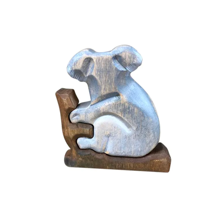 Wooden Koala With Branch