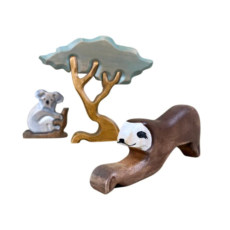 Wooden Koala With Branch
