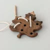 Wooden Lacing Leaf