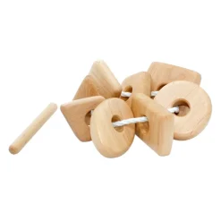 Wooden Lacing Toy With Geometric Shapes
