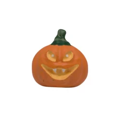 Wooden Magnet - Scary Pumpkin Orange