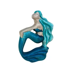 Wooden Mermaid With Coral Set