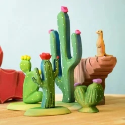 Wooden Mexican Cactus